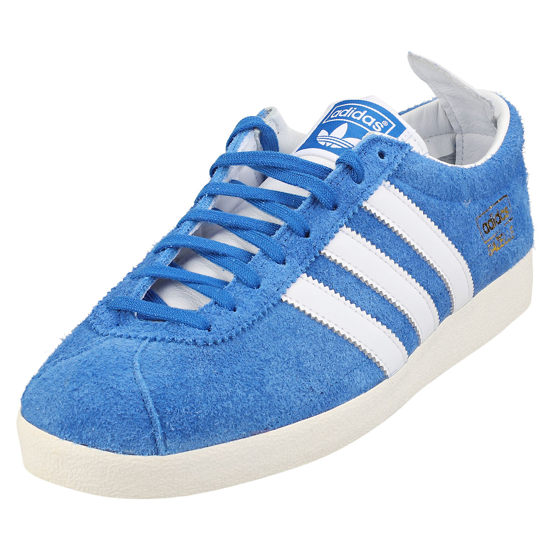 adidas Gazelle Vintage Mens Blue White Suede Casual Trainers | eBay