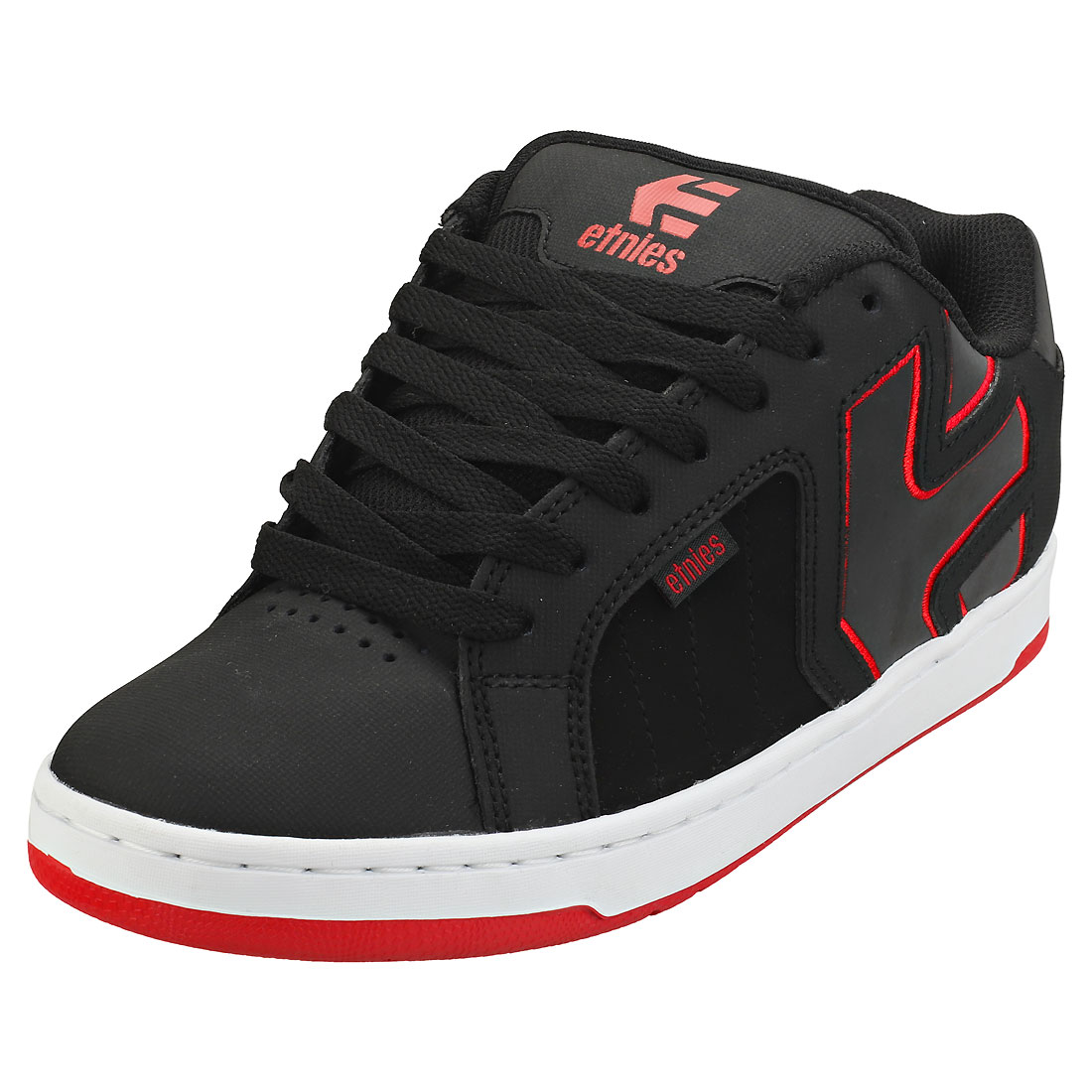 Etnies Fader 2 Mens Black White Red Skate Trainers - 9 UK | eBay