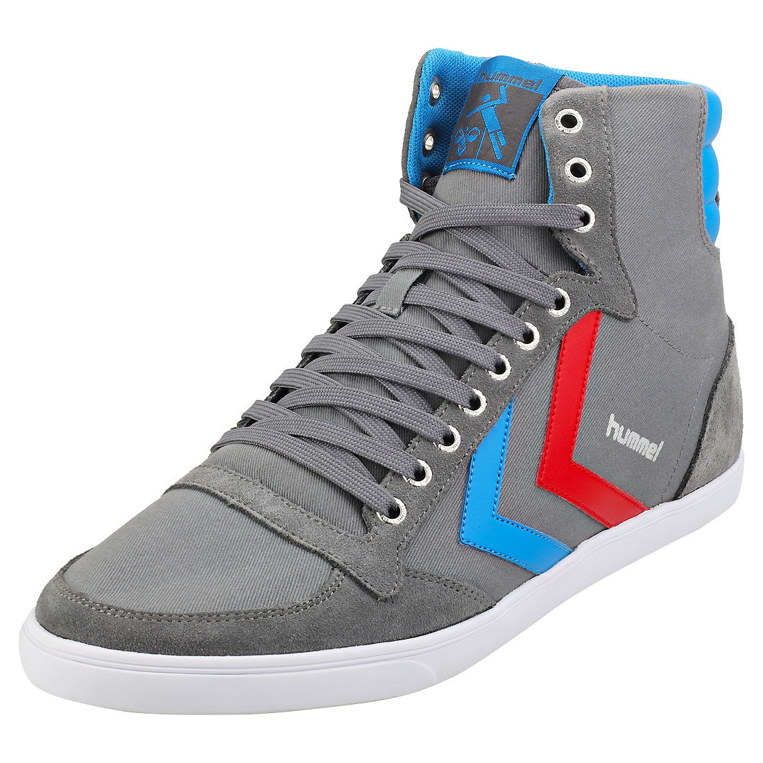 Slimmer Stadil High Mens Grey Blue Casual Trainers - 41 EU |