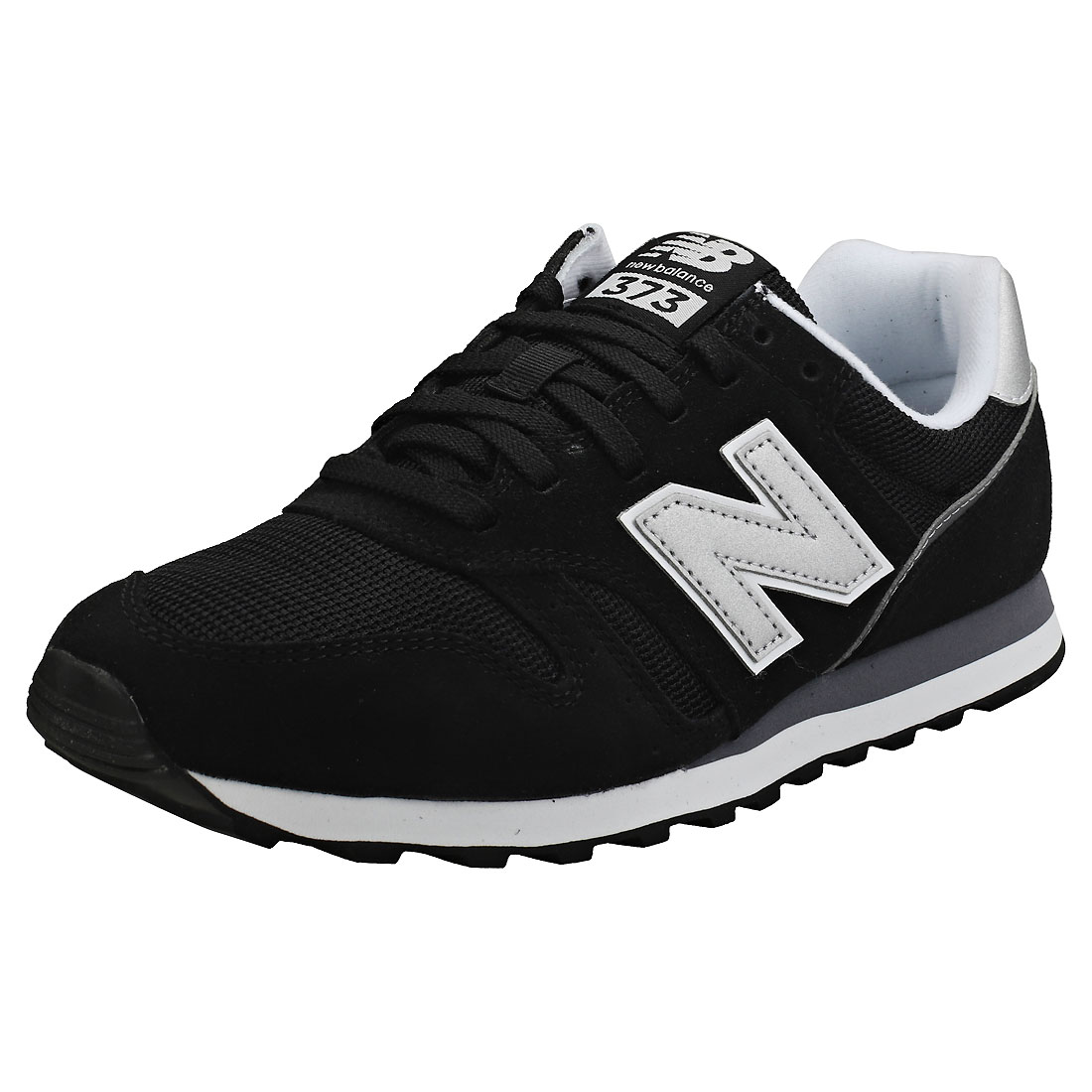 new balance 373 trainers black silver