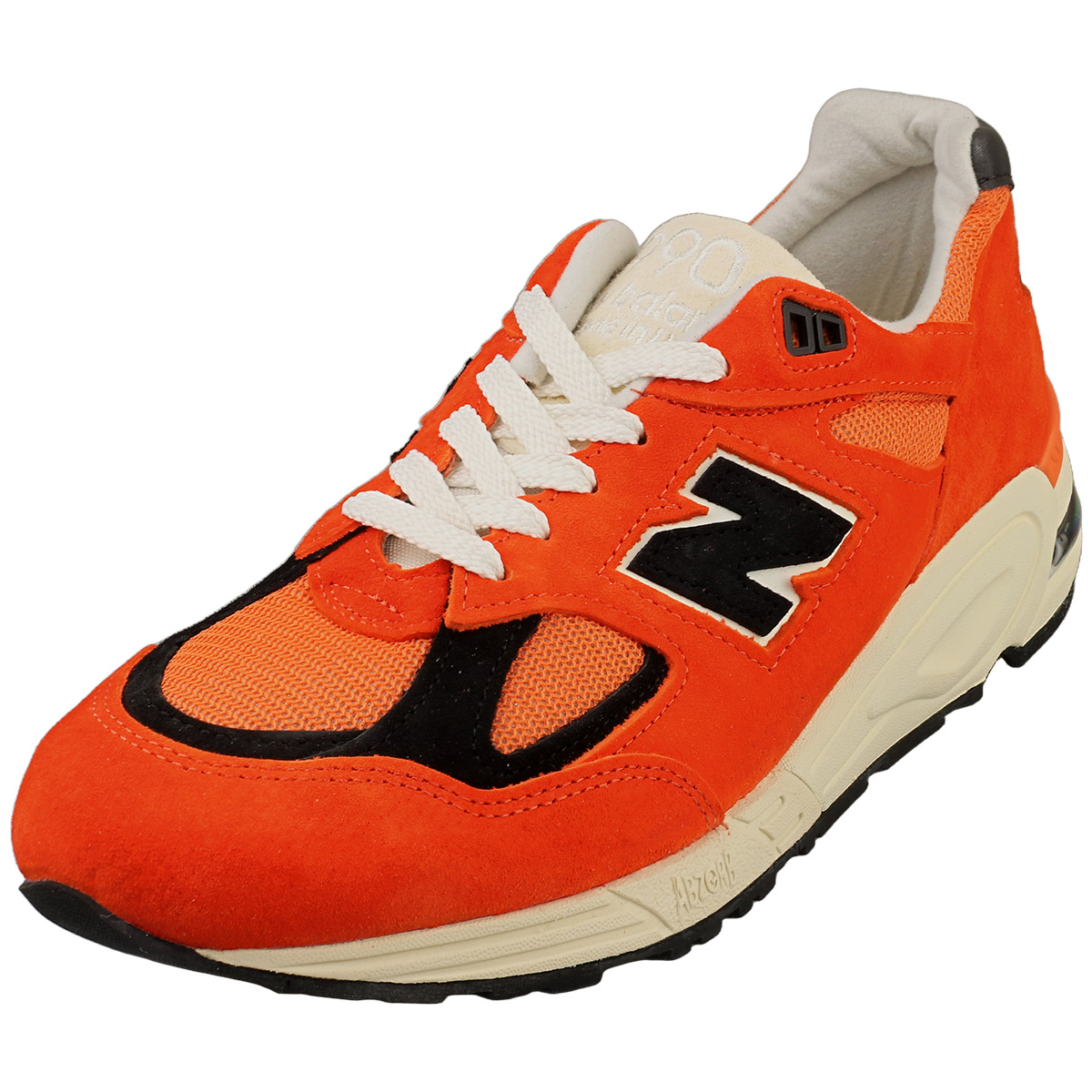 New Balance 990 Made In Usa Mens Fashion Sneakers in Orange