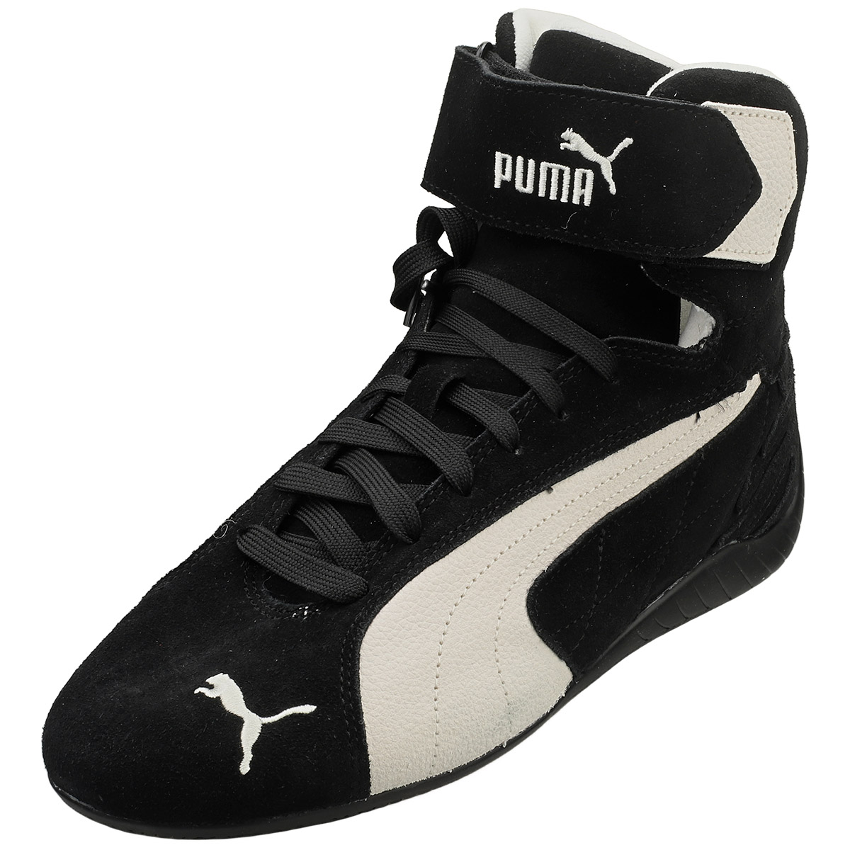 Puma Speedcat Mid Unisex Fashion Sneakers in Black White