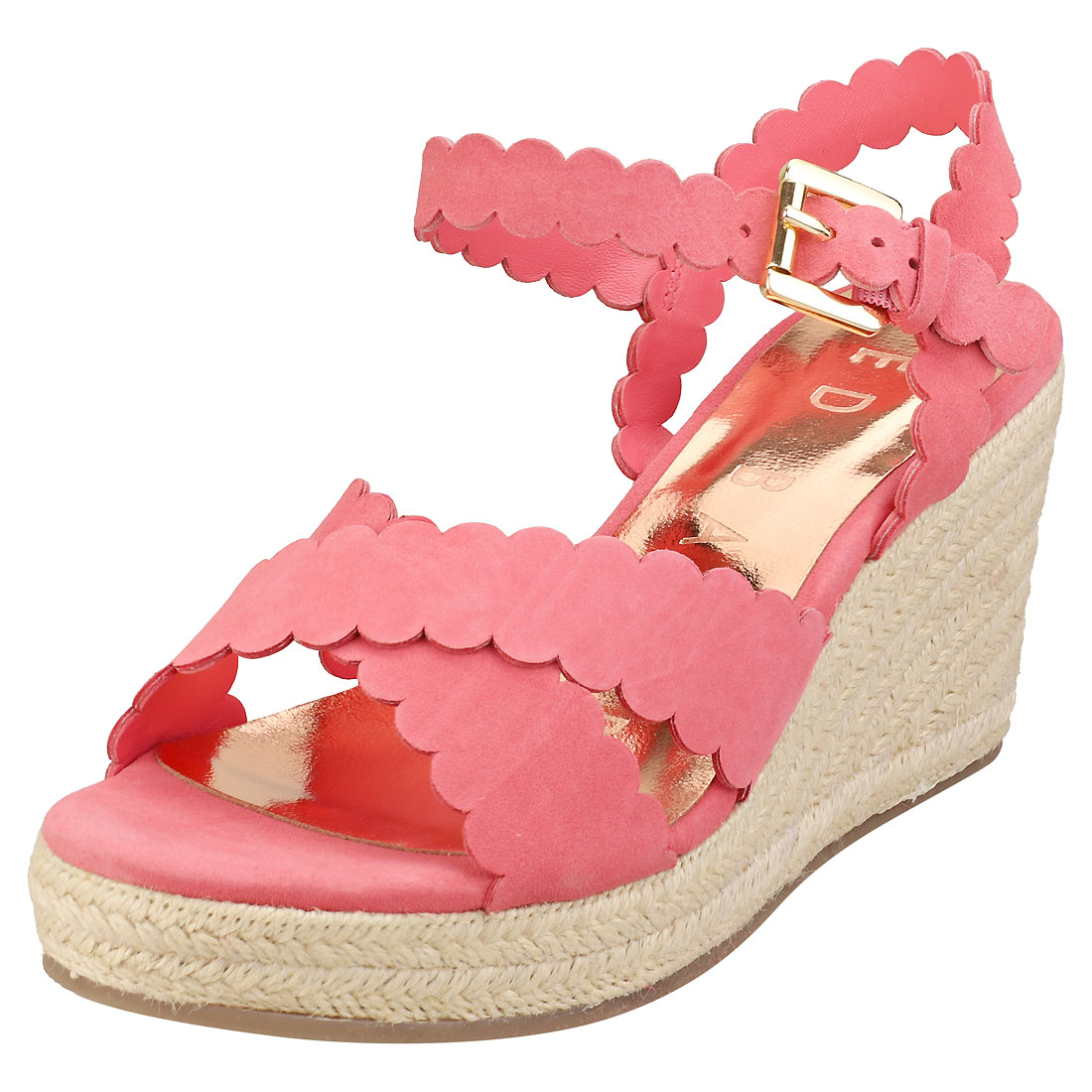 Ted Baker Selanas Womens Pink Suede Wedge Sandals | eBay