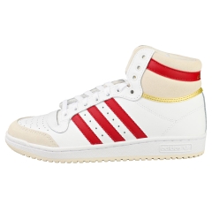 adidas TOP TEN Men Fashion Trainers in White Red