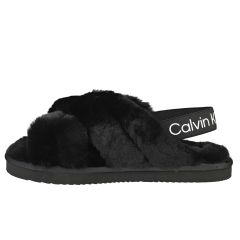 Calvin Klein HOME SLIPPER FAKE FUR Women Slippers Sandals in Black