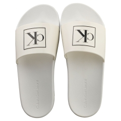 Calvin Klein TRUCK MONOGRAM Women Slide Sandals in White