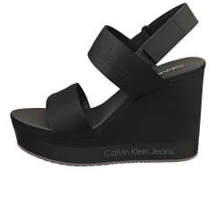 Calvin Klein WEBBING IN Women Wedge Sandals in Black