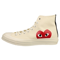 Converse CHUCK 70 CDG PLAY "Comme Des Garcons" Unisex Fashion Trainers in Beige