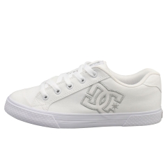 DC Shoes CHELSEA TX Women Skate Trainers in White Silver