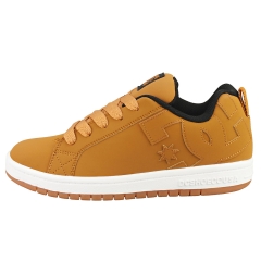 DC Shoes COURT GRAFFIK Kids Skate Trainers in Wheat White