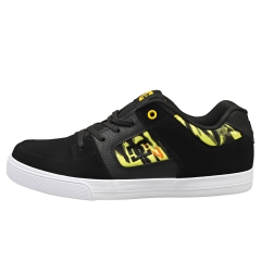 DC Shoes PURE ELASTIC SE Kids Skate Trainers in Black Yellow