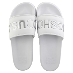 DC Shoes SLIDE SE Women Slide Sandals in White Silver