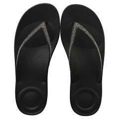 FitFlop IQUSHION SPARKLE Women Flip Flop Sandals in Black