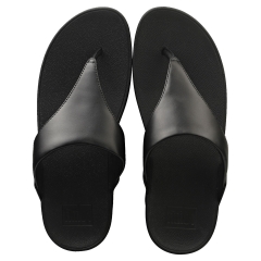 FitFlop LULU LEATHER TOEPOST Women Platform Sandals in Black
