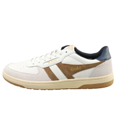 Gola HAWK Men Casual Trainers in White Tabacco Navy