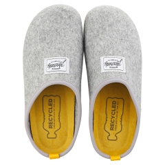 Mercredy SLIPPER GREY YELLOW Women Slippers Shoes in Grey Yellow
