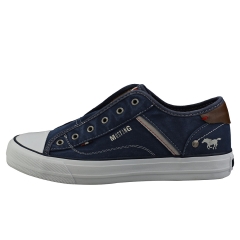 Mustang LACELESS LOW TOP Women Casual Trainers in Dark Blue