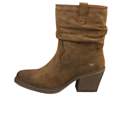 Mustang SIDE ZIP COWBOY Women Ankle Boots in Brown