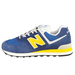 New Balance 574 Men Casual Trainers in Navy Yellow