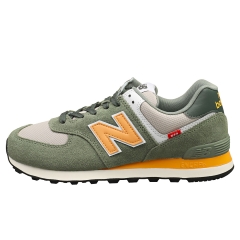 New Balance 574 Men Casual Trainers in Green Orange