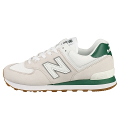 New Balance 574 Men Casual Trainers in White Green