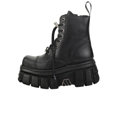 New Rock COMBAT BOOTS Unisex Platform Boots in Black