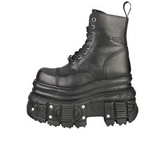 New Rock M-MILI083CCT-C4 Unisex Platform Boots in Black