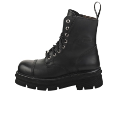 New Rock MILITARY STYLISH BOOTS Unisex Classic Boots in Black