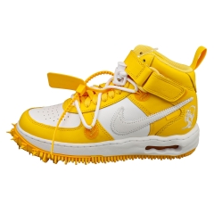 Nike AIR FORCE 1 MID OFF-WHITE Unisex Fashion Trainers in White Yellow