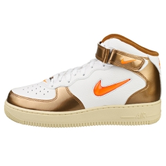 Nike AIR FORCE 1 MID QS Men Fashion Trainers in White Gold