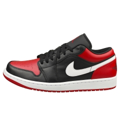 Nike AIR JORDAN 1 LOW Men Fashion Trainers in Black Red