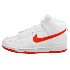 Nike DUNK HI RETRO Men Fashion Trainers in White Red