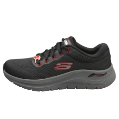 Skechers ARCH FIT 2.0 VEGAN Men Casual Trainers in Black Red