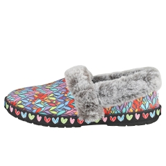 Skechers TOO COZY Women Slippers Shoes in Black Multicolour
