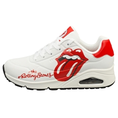 Skechers UNO X THE ROLLING STONES Women Fashion Trainers in White Red