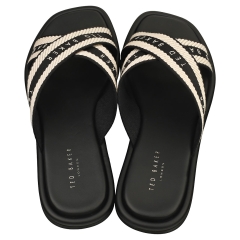 Ted Baker ASHIKA-WEBBING FLAT SANDAL Women Slide Sandals in Black