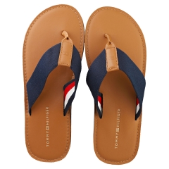 Tommy Hilfiger ELEVATED Men Beach Sandals in Natural Cognac
