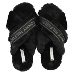 Tommy Hilfiger SHINY WEBBING Women Slippers Sandals in Black