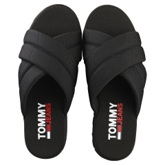 Tommy Jeans FLATFORM Women Walking Sandals in Black