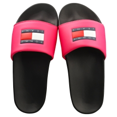 Tommy Jeans POOL Women Slide Sandals in Black Pink