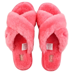 UGG FUZZETTE Women Slide Sandals in Strawberry Sorbet