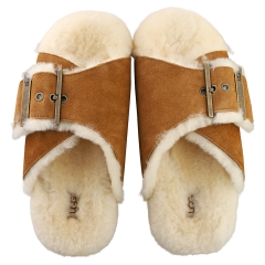 UGG OUTSLIDE BUCKLE Women Slippers Sandals in Chestnut