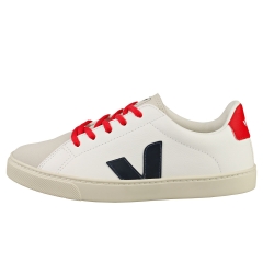 VEJA SMALL ESPLAR Kids Casual Trainers in White Red