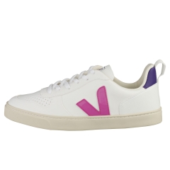 VEJA SMALL V-10 Kids Casual Trainers in White Purple