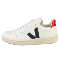 VEJA V-10 Women Casual Trainers in White Navy Red