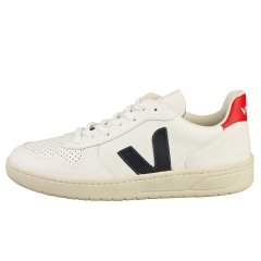 VEJA V-10 Men Casual Trainers in White Navy Red