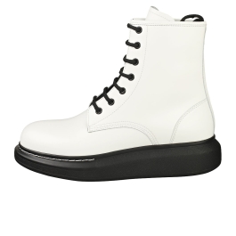 Alexander McQueen HYBRID Women Ankle Boots in White Black