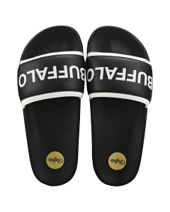 Buffalo JOLA Women Slide Sandals in Black White