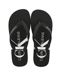 Calvin Klein BEACH MONOGRAM Men Flip Flop Sandals in Black