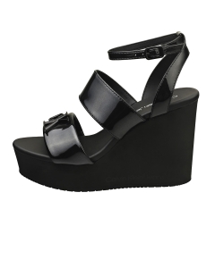 Calvin Klein HARDWARE MG Women Wedge Sandals in Black